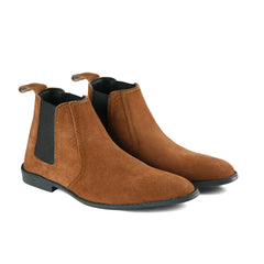 Premium Brown Suede Chelsea Boots