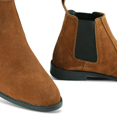 Premium Brown Suede Chelsea Boots